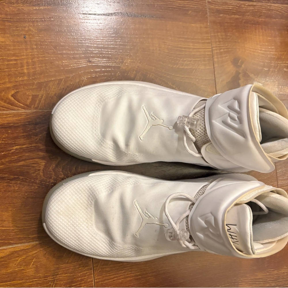 Air Jordan Why Not Zer0.1 Triple White Silver Basketball Shoes 9.5